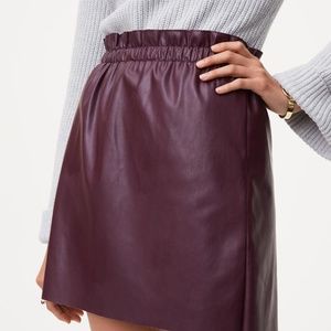 Faux leather LOFT shift skirt